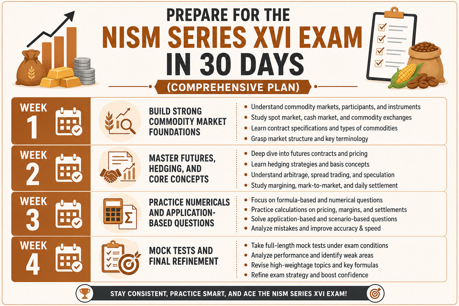 Prepare for the NISM Series XVI Exam in 30 Days Infographic